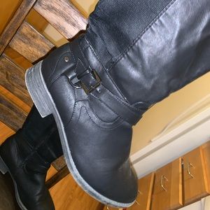 Wide Calf Wide Foot 12W Tall Black Boots SO Brand